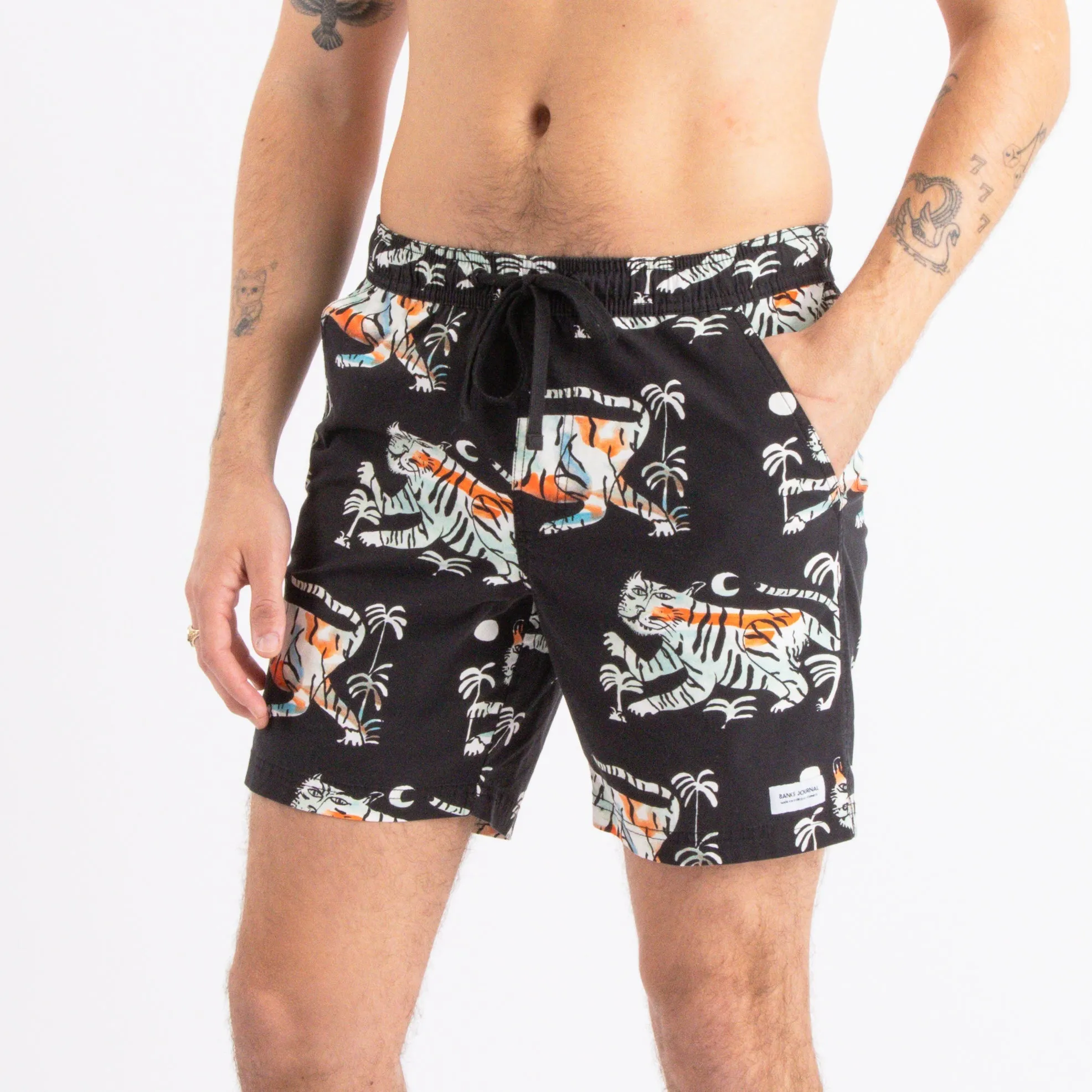 Happy Place Elastic  Boardshort