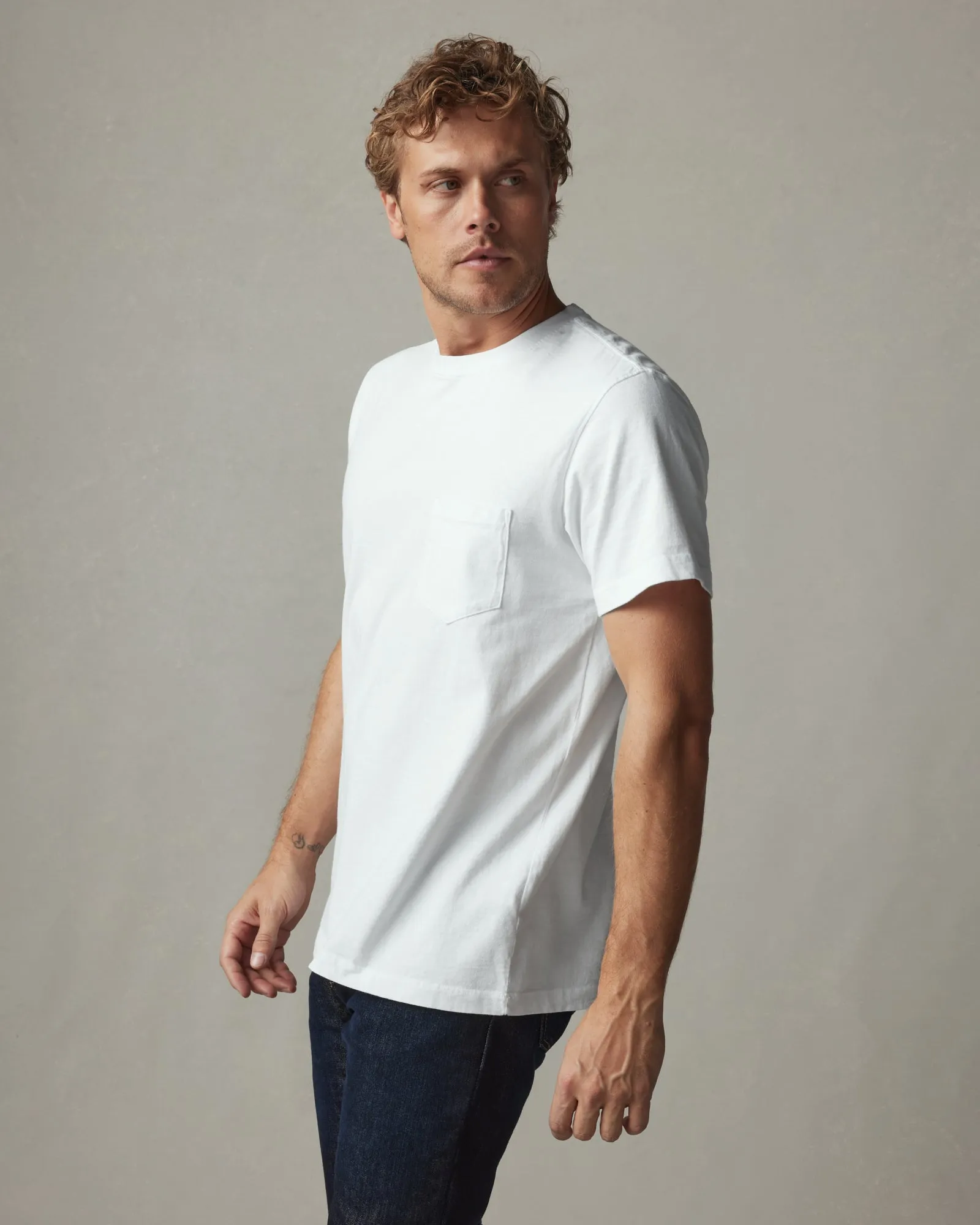 Heavyweight Pocket Tee - White