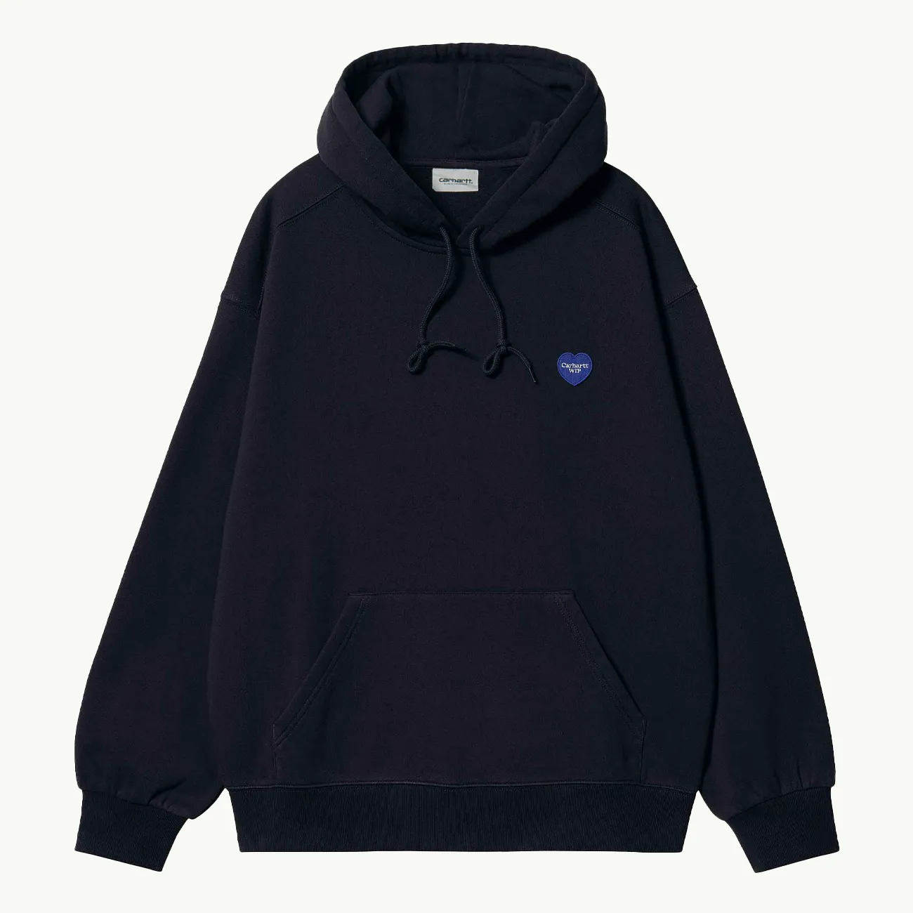 Hooded Heart Patch Sweat - Dark Navy