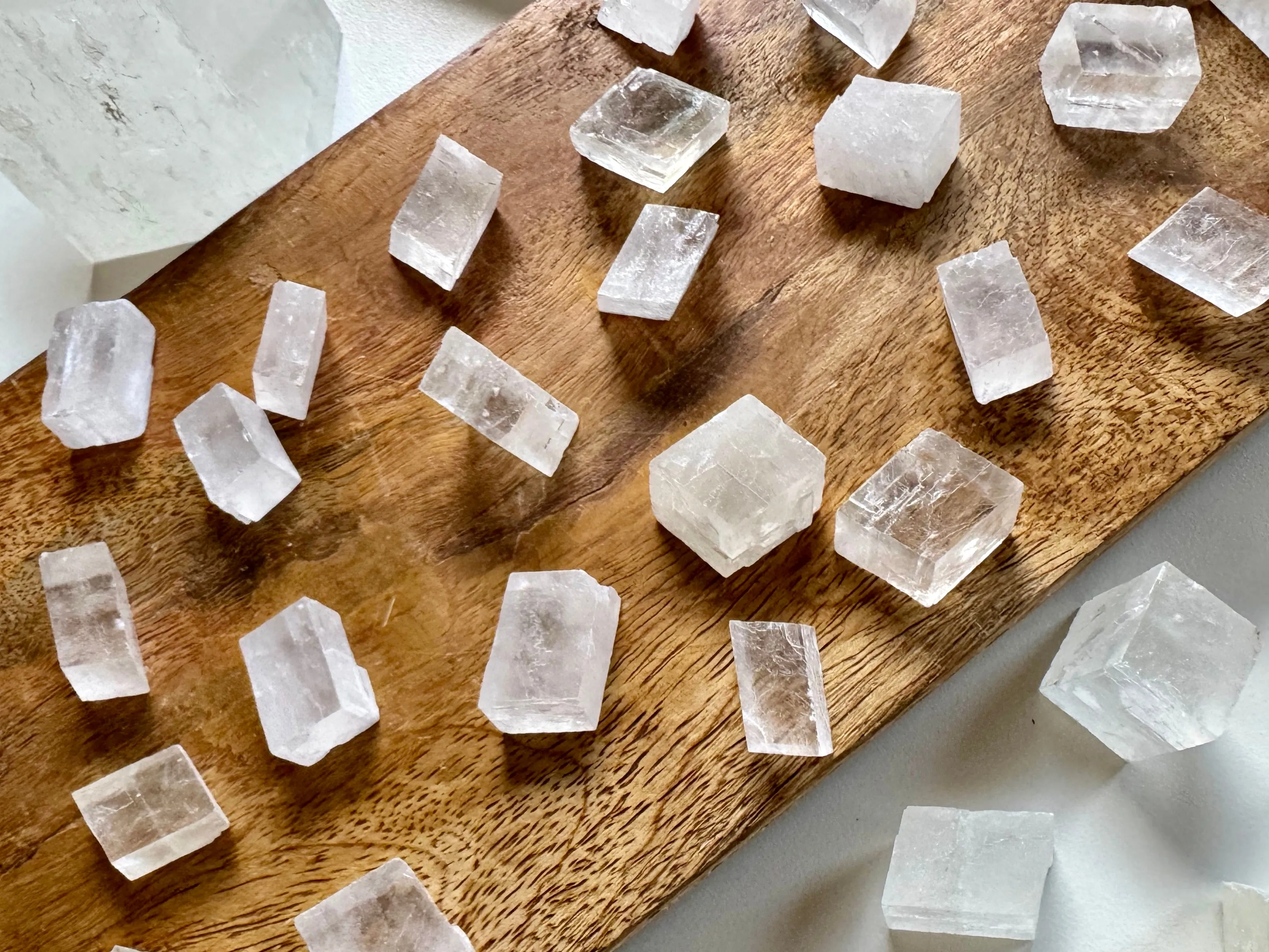 Ice Optical Calcite Rhombus Cube || Mexico