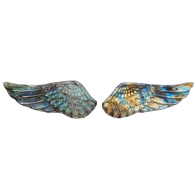 Labradorite Angel Wings Set