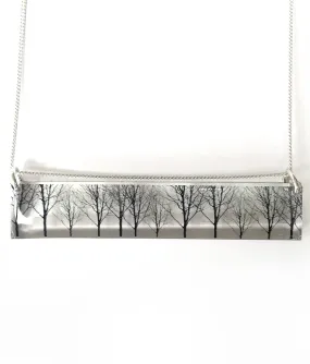 Landscape Trees Pendant Necklace