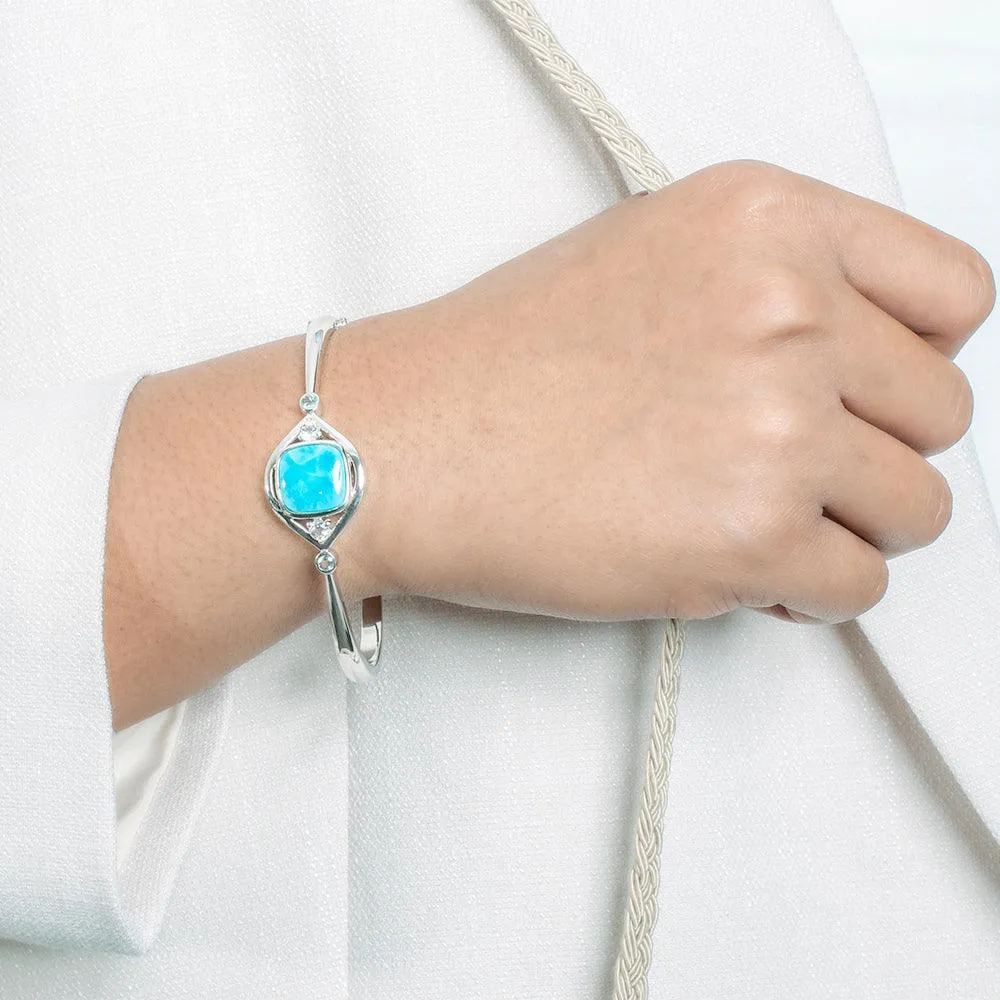 Larimar Dolphin’s Eye Bangle