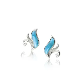 Larimar Filigree Earrings