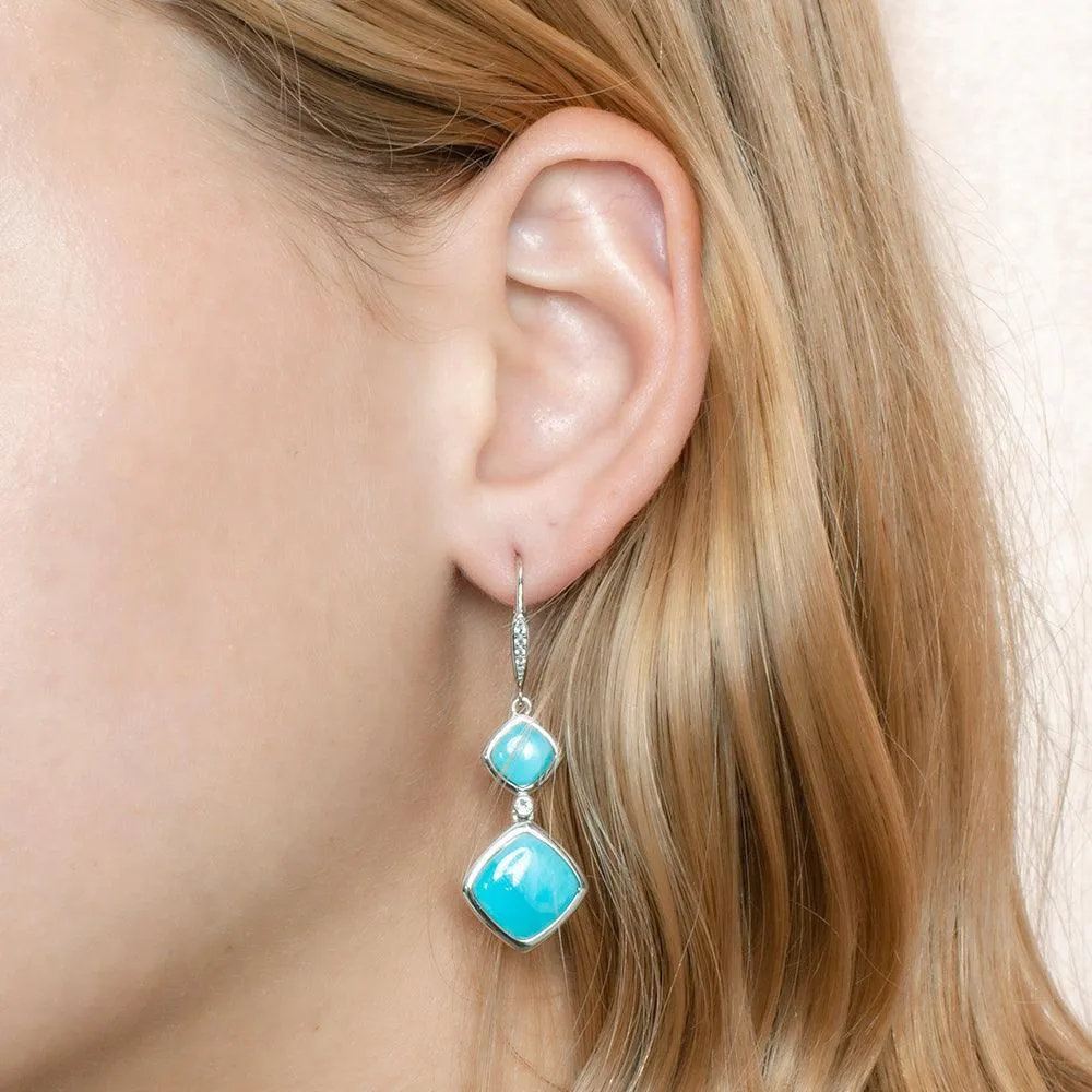 Larimar Infinity Ocean Earrings