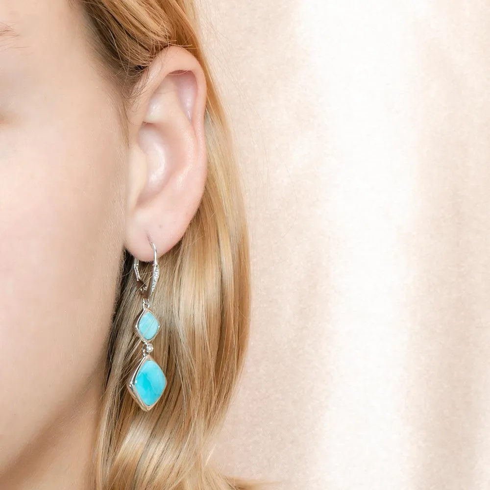 Larimar Infinity Ocean Earrings