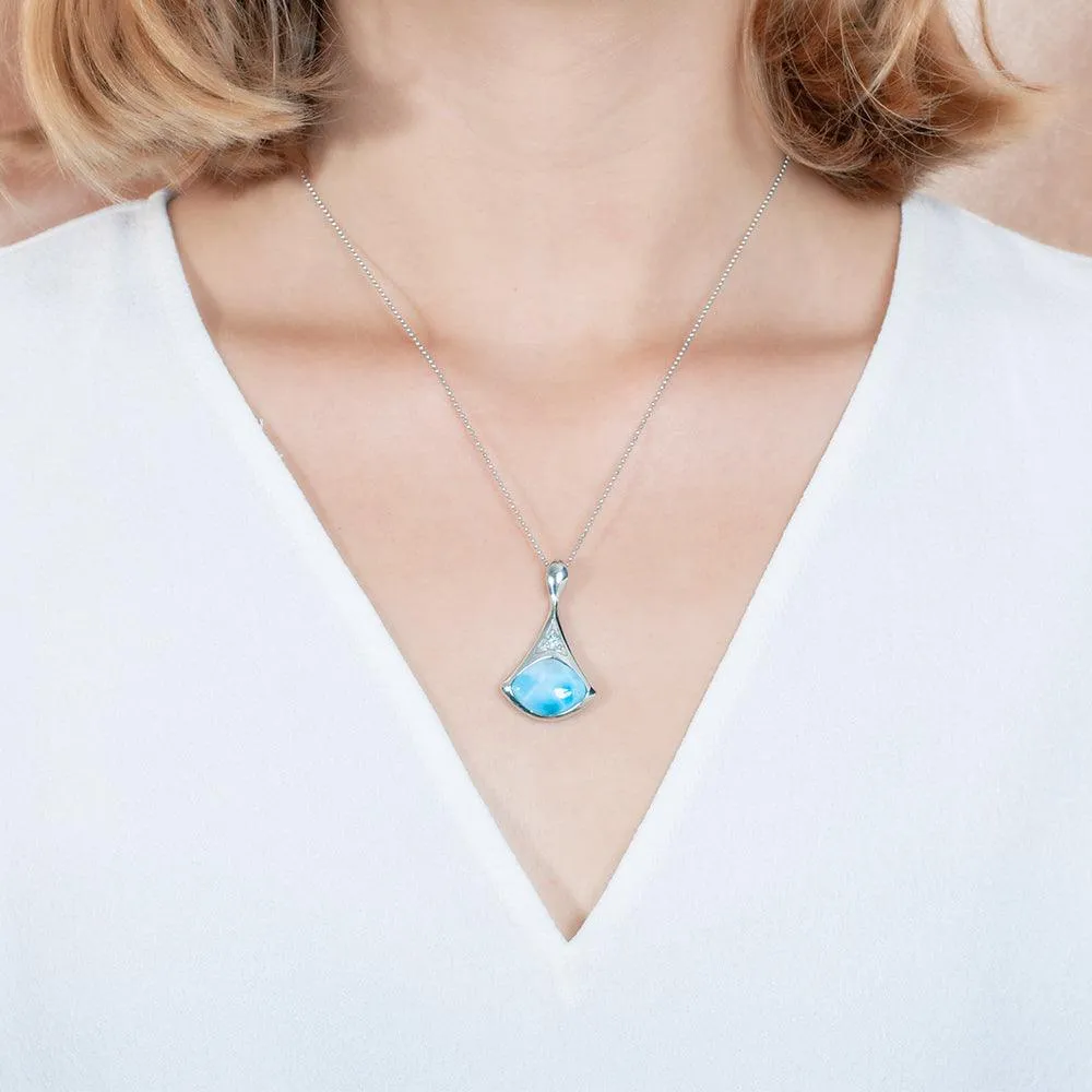 Larimar Lily Pendant