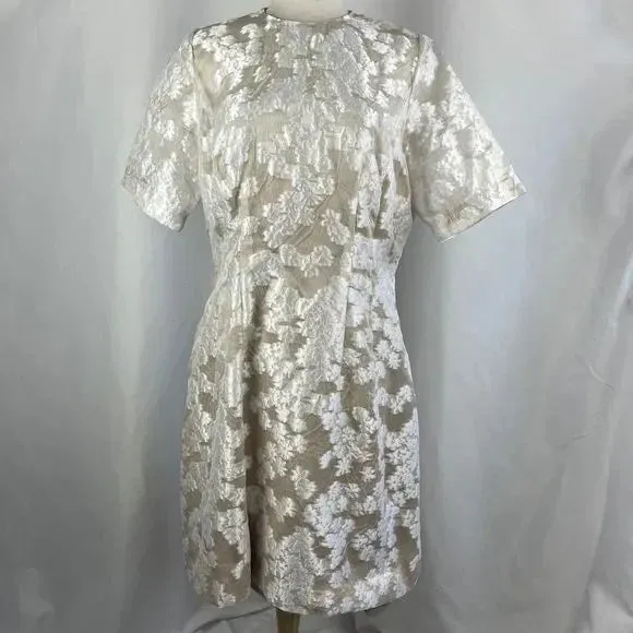 Lela Rose Cream Floral Lace Dress