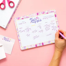 Let's Go Girl Weekly Notepad