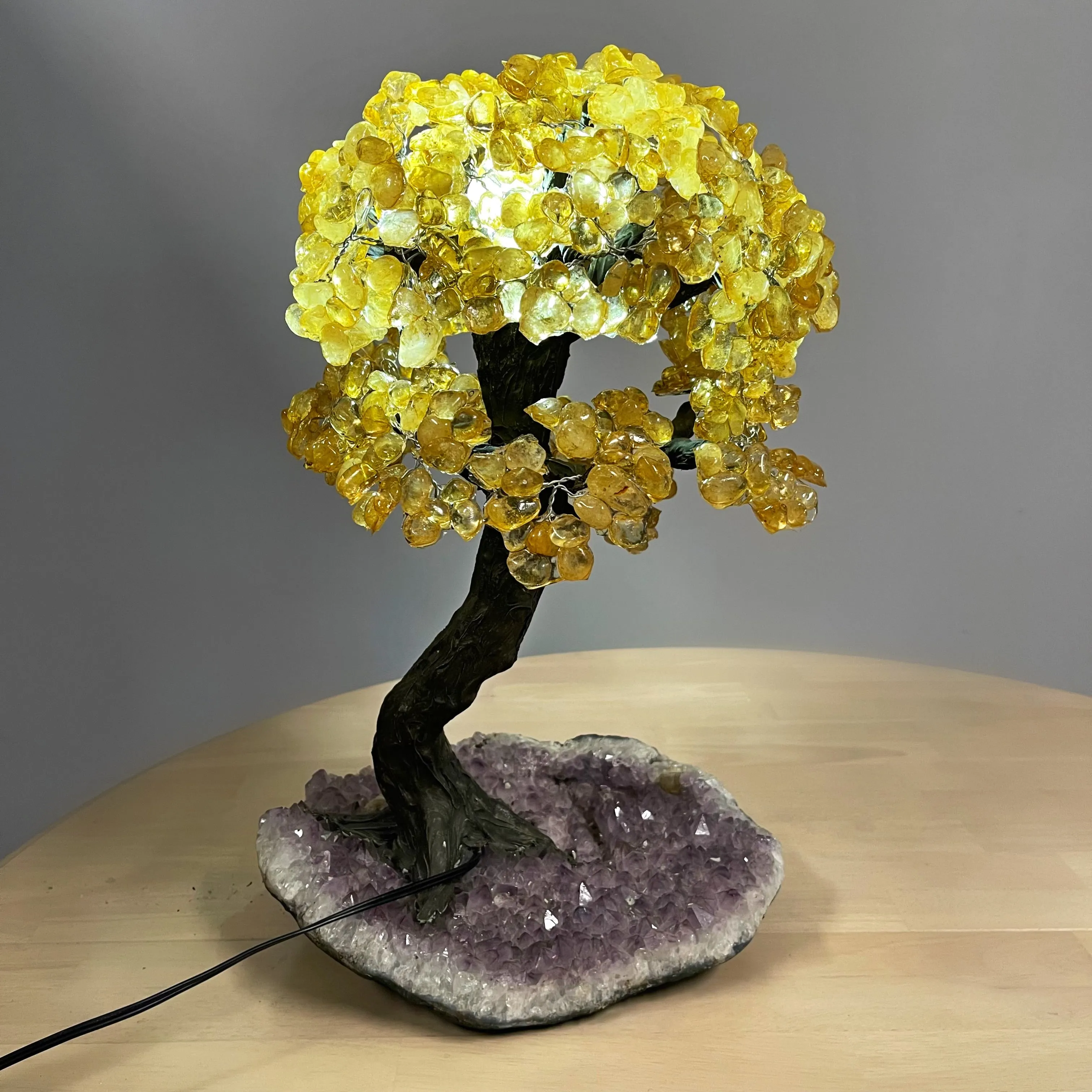 Light Up Citrine Crystal Tree