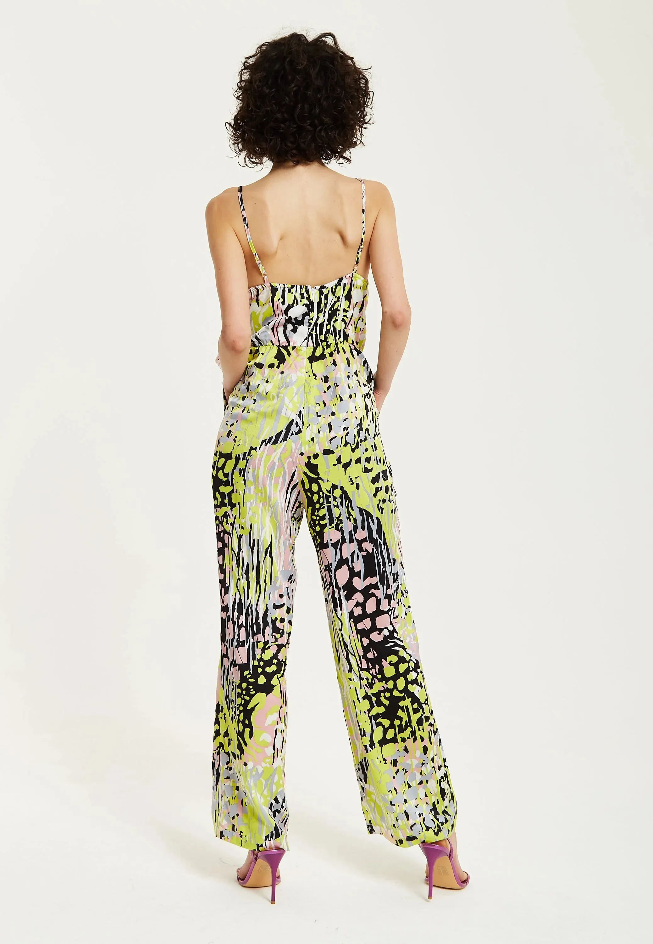 Liquorish Multicolour Abstract Print Jumpsuit