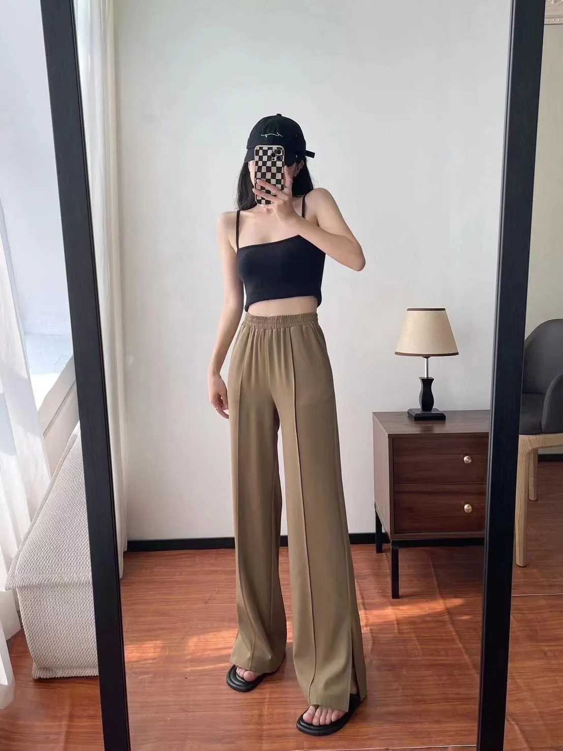 Loose Fit Wide Leg Basic Pants