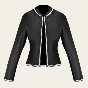 M315BOC - Cuadra black western fashion lambskin leather jacket for women