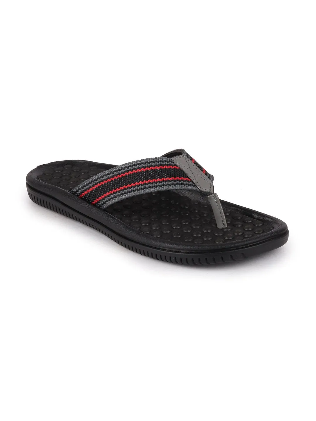 Men Black/Red Casual Slip-On Slippers