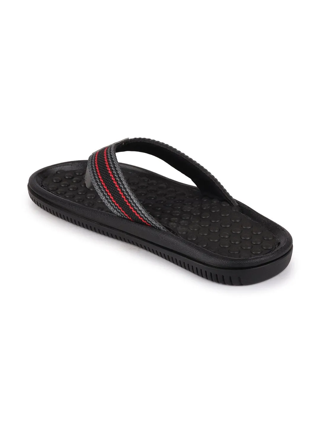 Men Black/Red Casual Slip-On Slippers