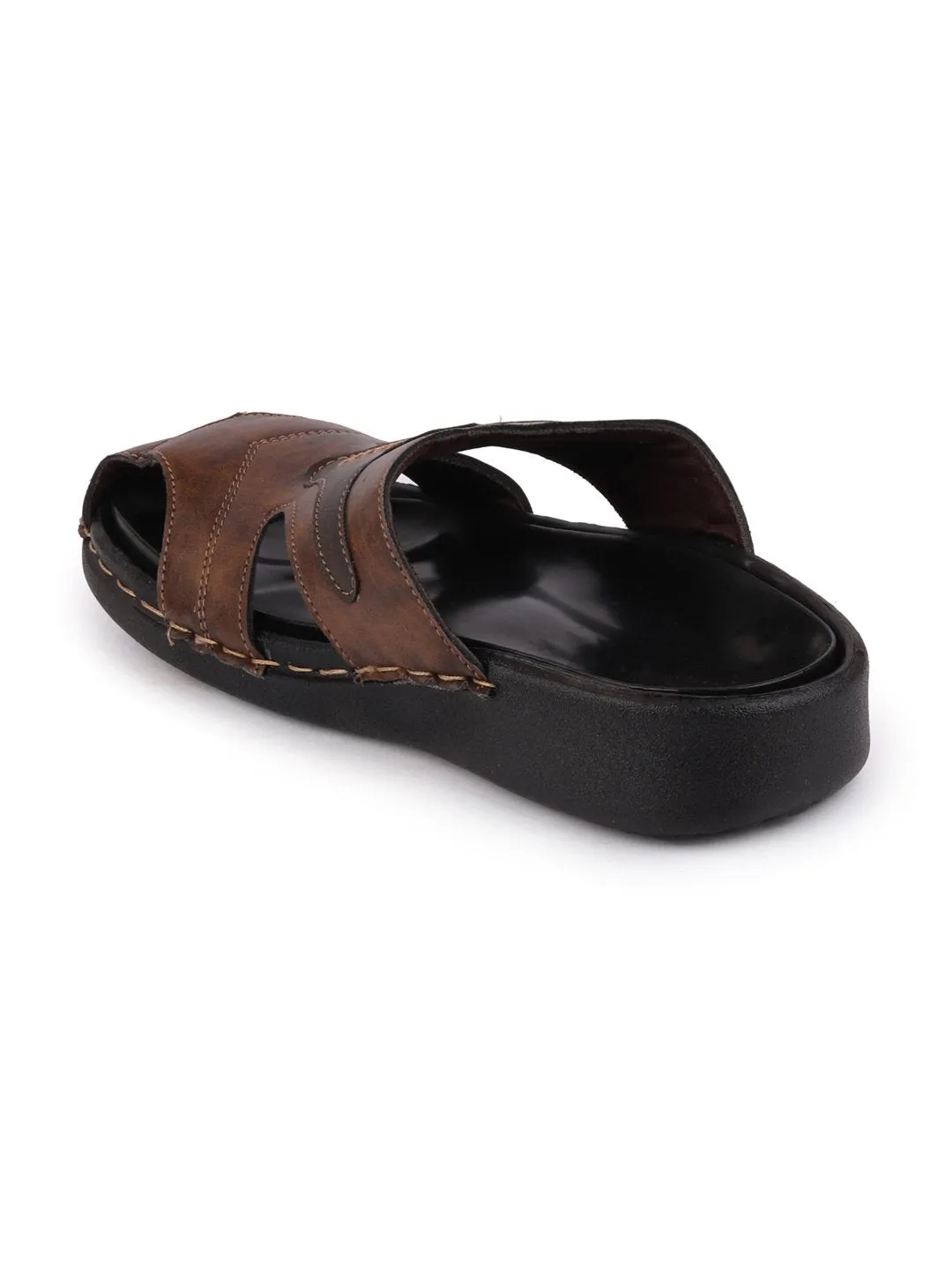 Men Brown Casual Slip-On Fishermen Sandals