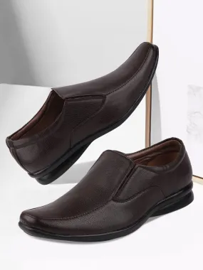 Men Brown Formal Slip-On Shoes