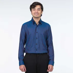 Mens Semi Formal Shirt | Floral Blue