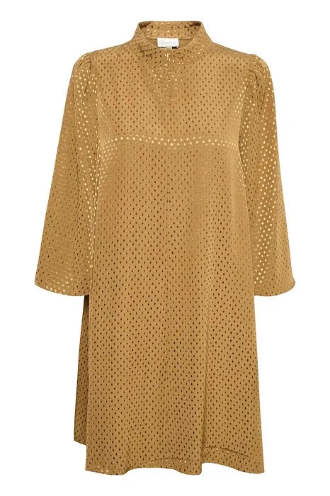 My Essential Wardrobe Ash Dress In Copper Brown