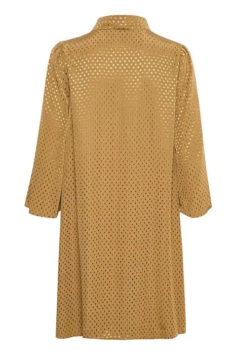 My Essential Wardrobe Ash Dress In Copper Brown