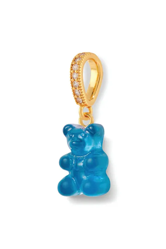 Nostalgia Bear Translucent Pendant, Pave Gold Connector