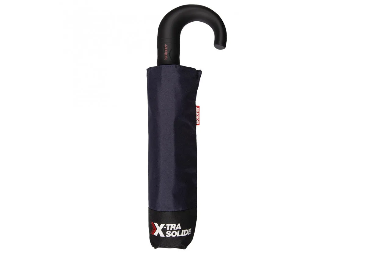 Parapluie pliant X-TRA Solide Crook Isotoner Marine