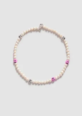 Pearl Pink Silver Mood Necklace