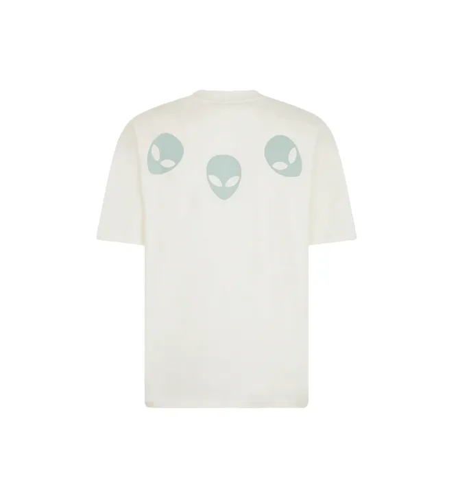 Phobia adult short sleeve t-shirt Triple Alien PH00635 white