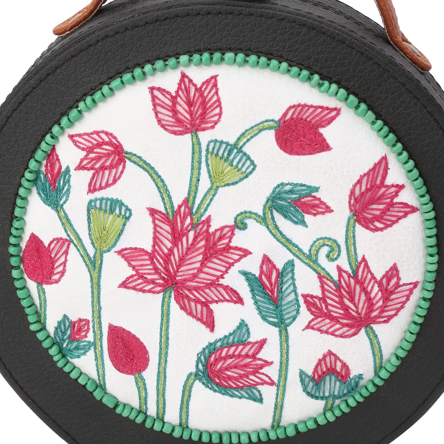 Pichwai women hand Embroidered Sling Bag for women