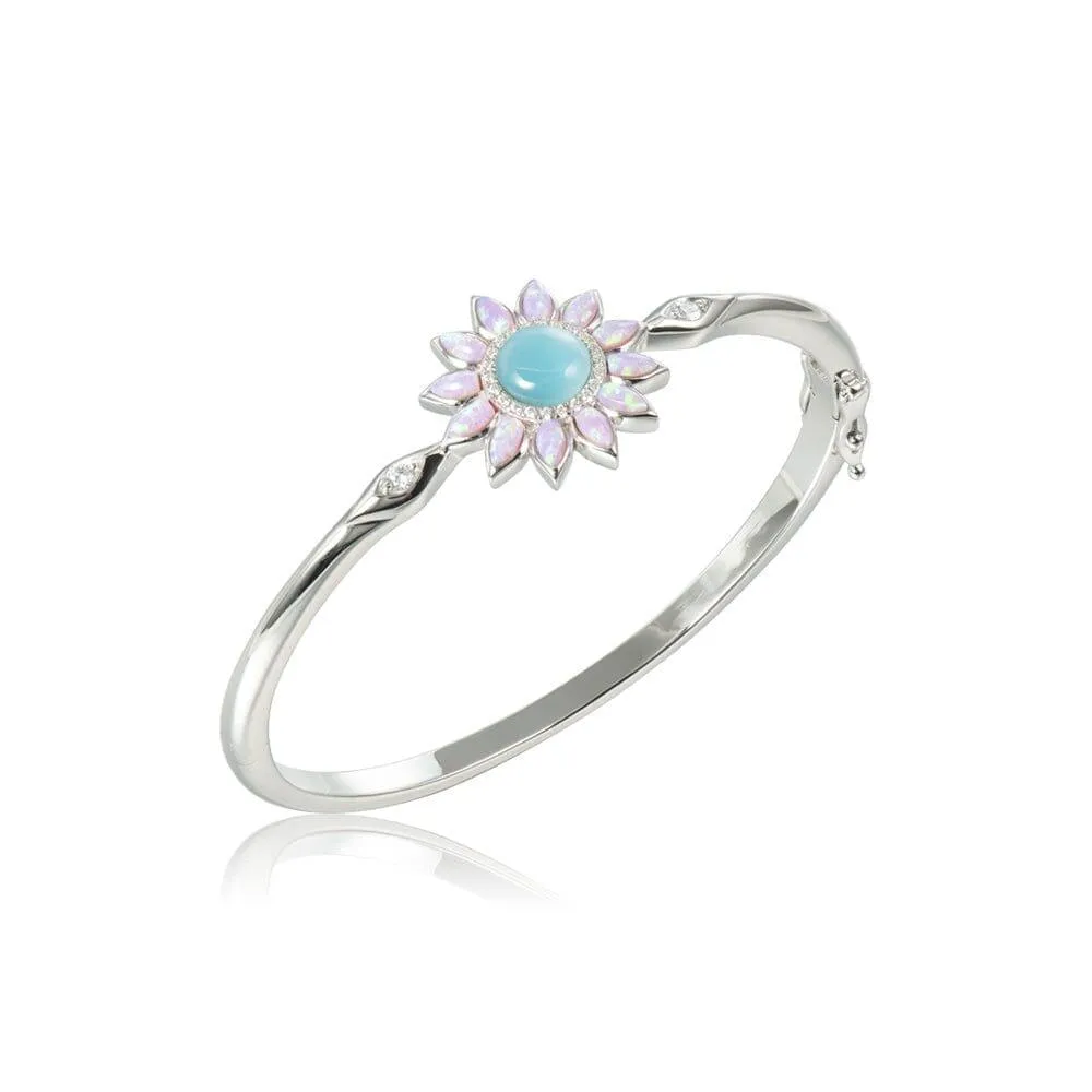 Pink Opal Sunflower Bangle