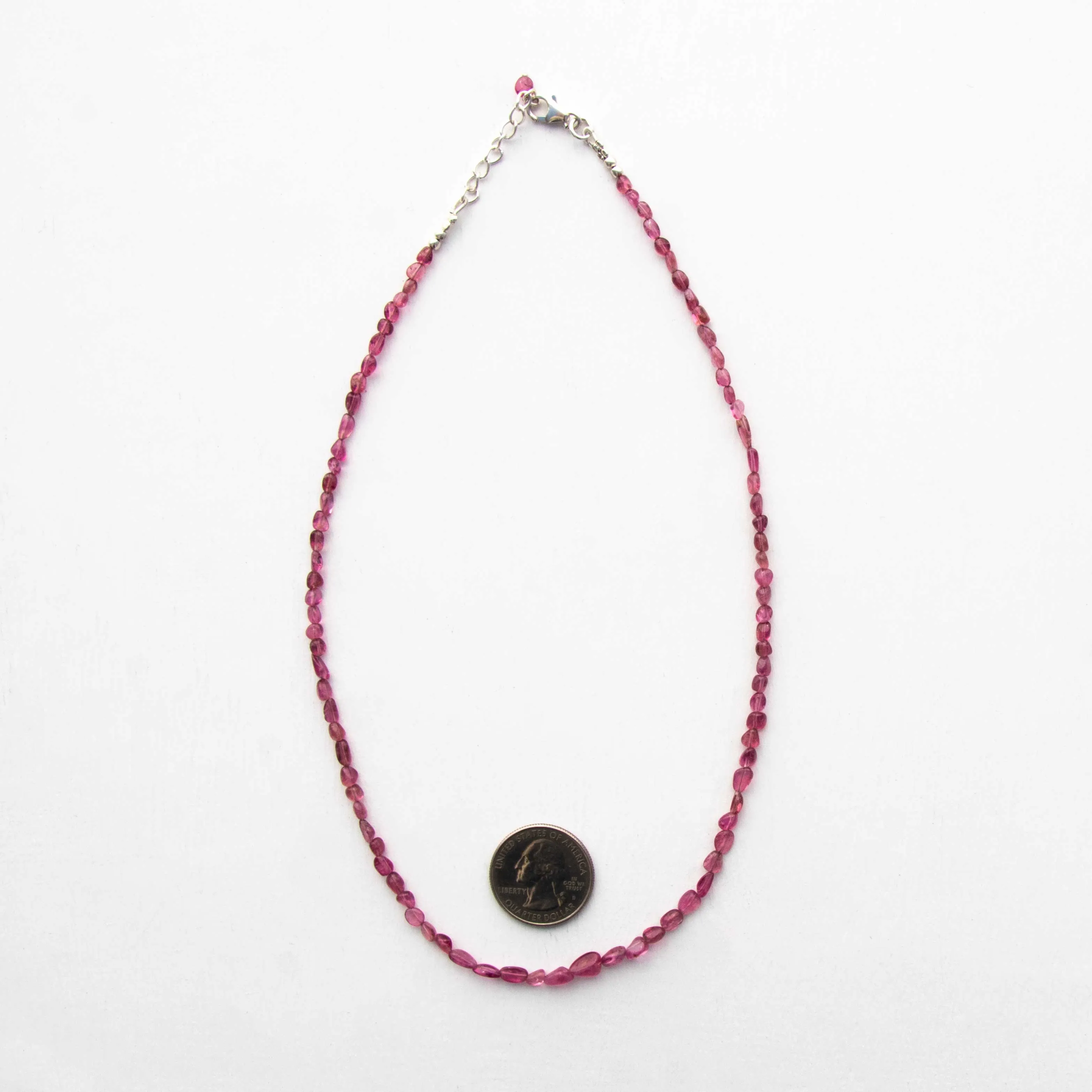 Pink Tourmaline - Beaded Necklace