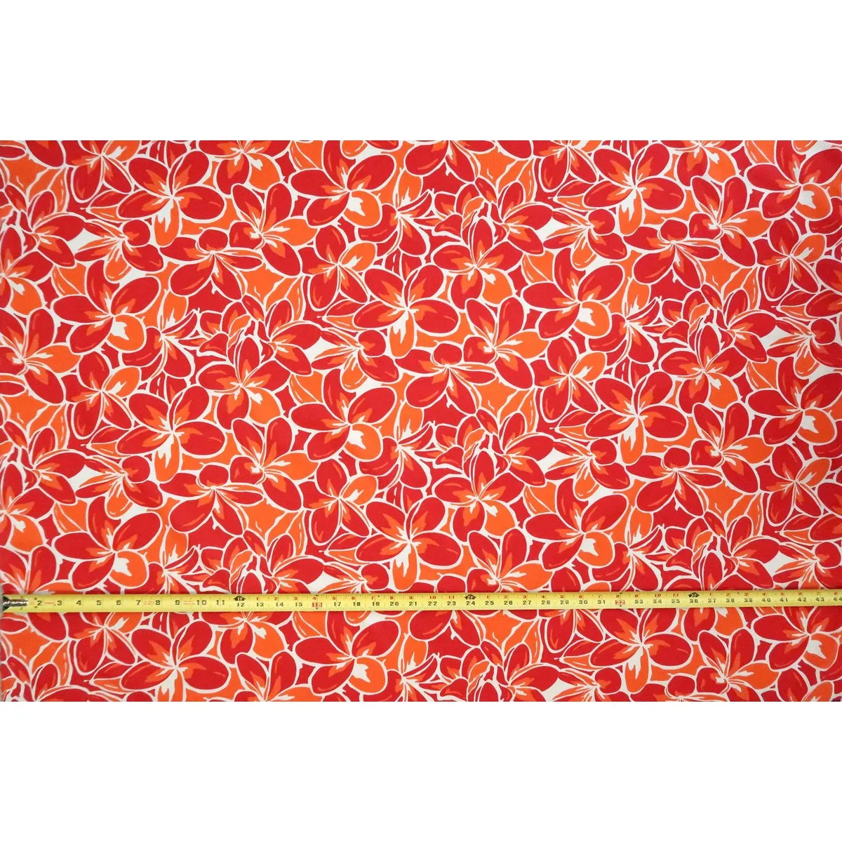 Plumeria Bright Orange Poly-Cotton YEL-0003C