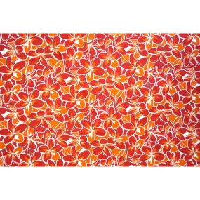 Plumeria Bright Orange Poly-Cotton YEL-0003C