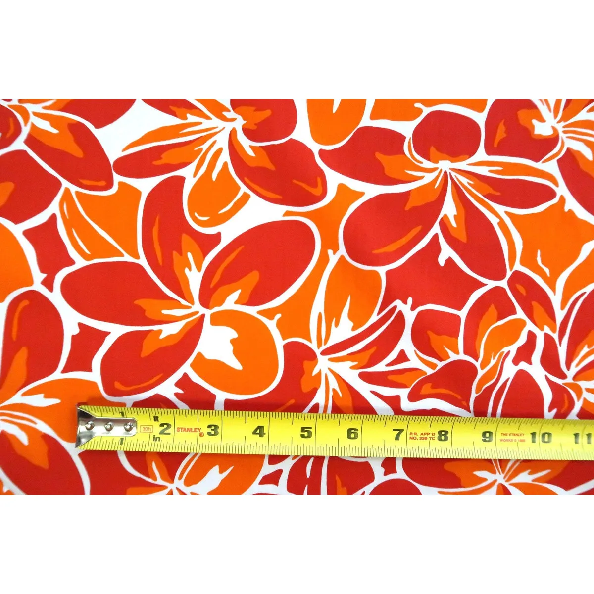 Plumeria Bright Orange Poly-Cotton YEL-0003C