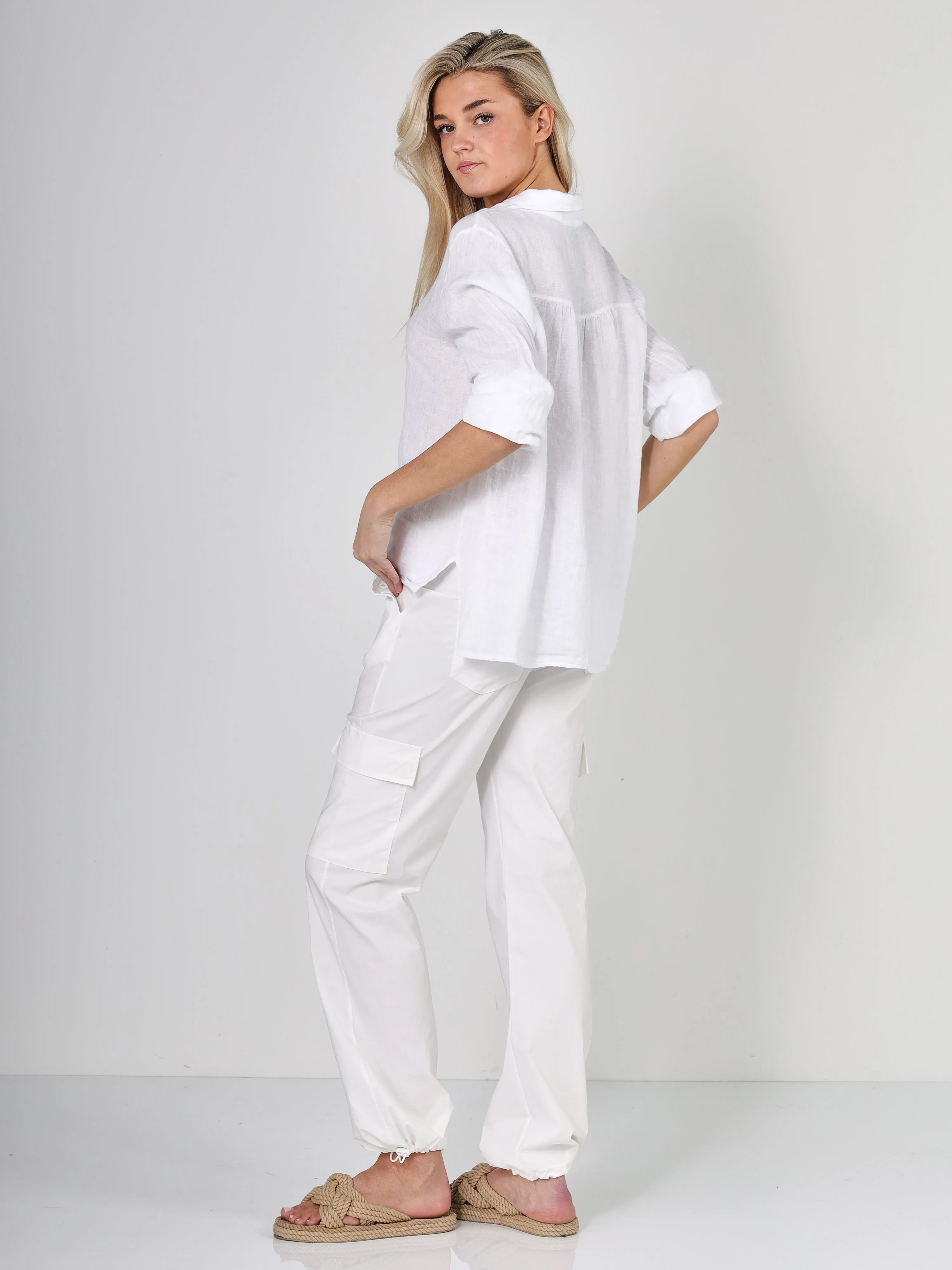 POLETTE linen shirt - White