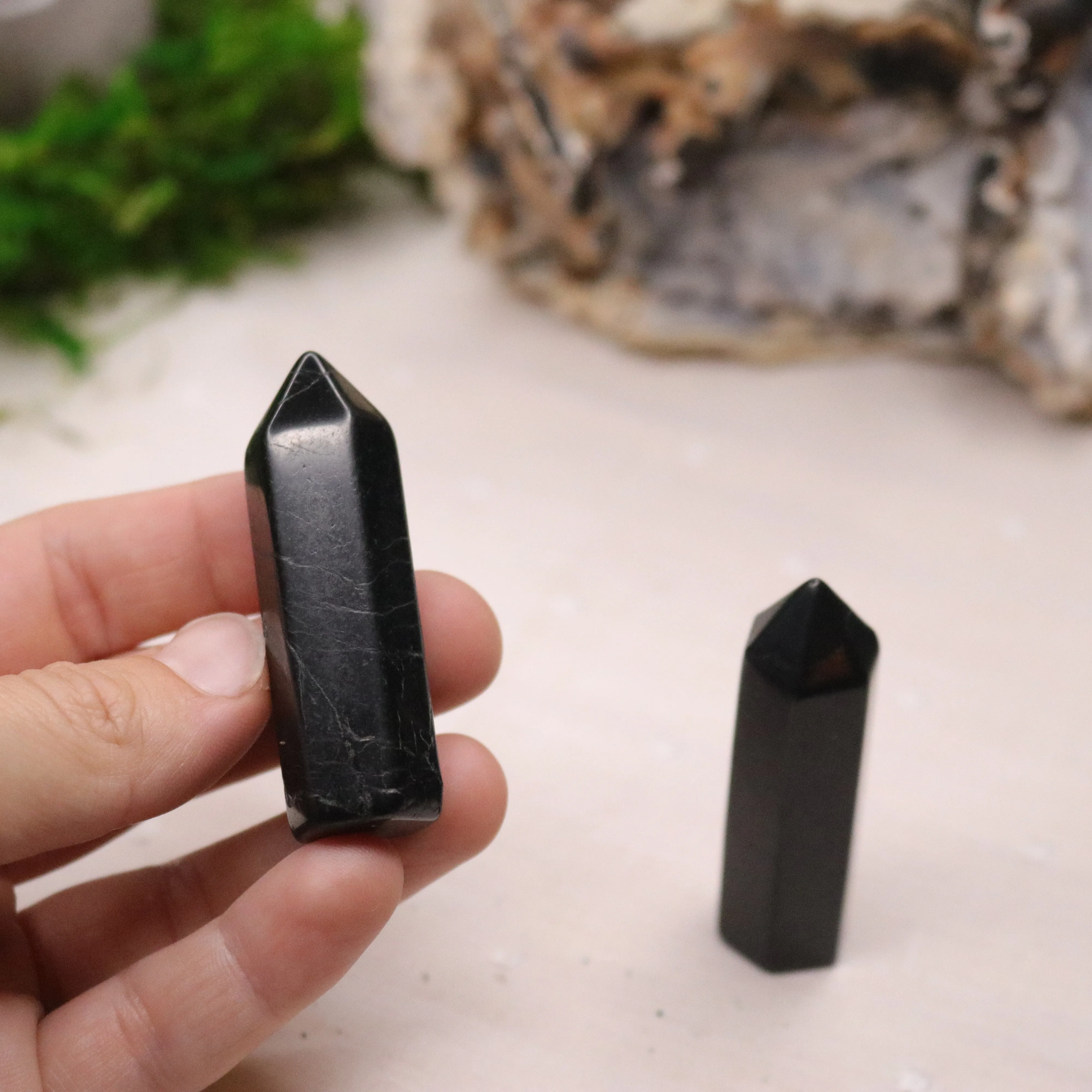 Polished Shungite Mini- Tower Point