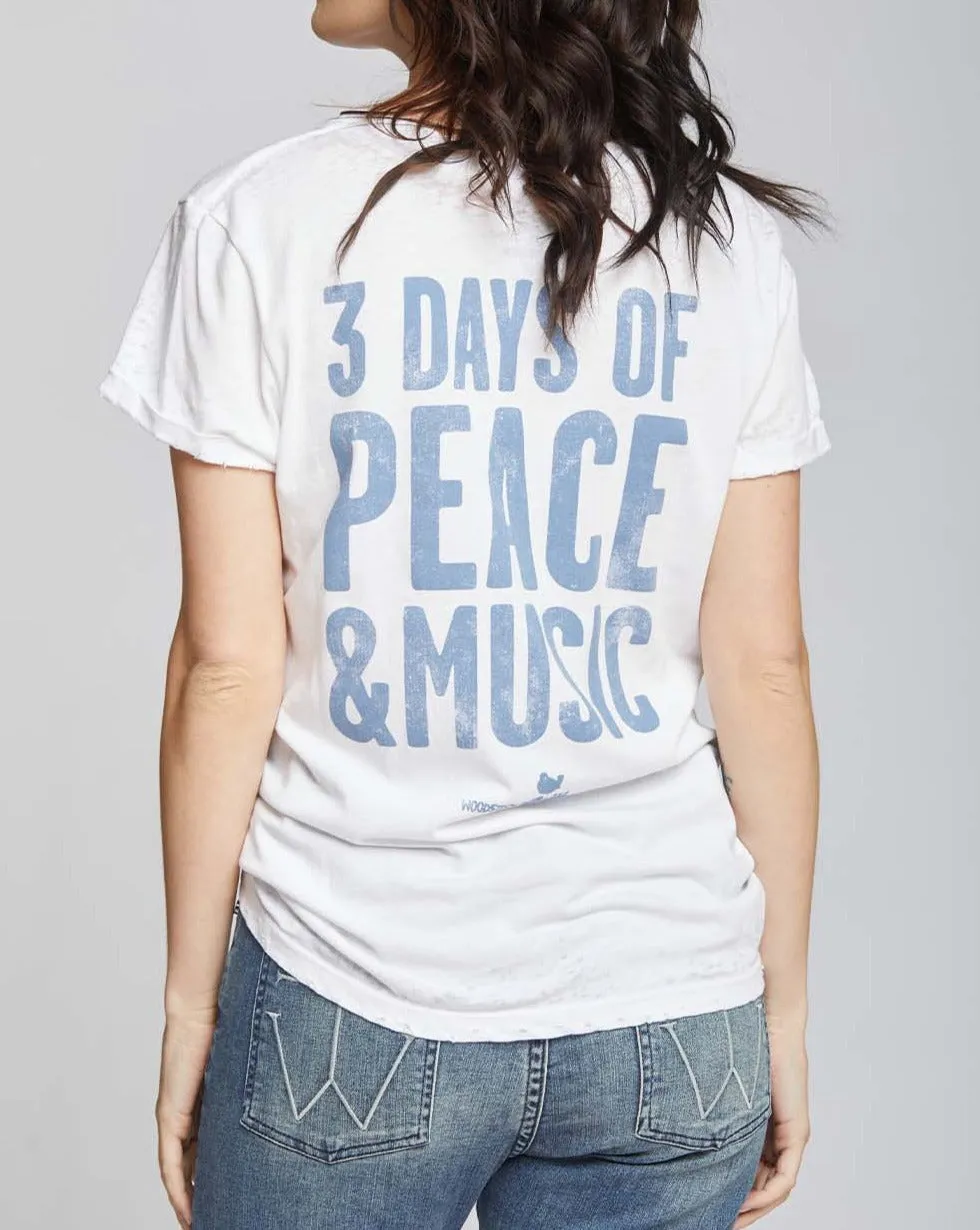 Recycled Karma Woodstock 3 Days of Peace Tee (White)