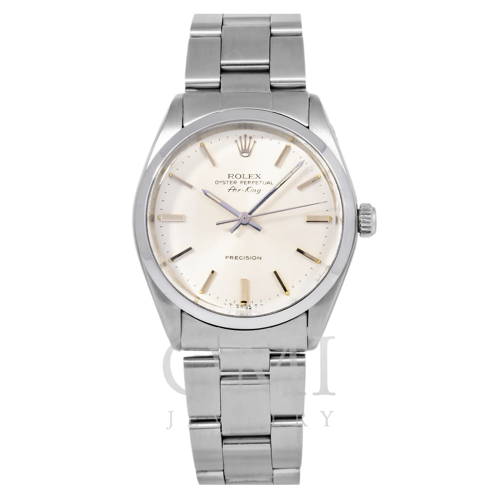 ROLEX AIR KING 5500 34MM SILVER DIAL WITH STAINLESS STEEL OYSTER BRACELET