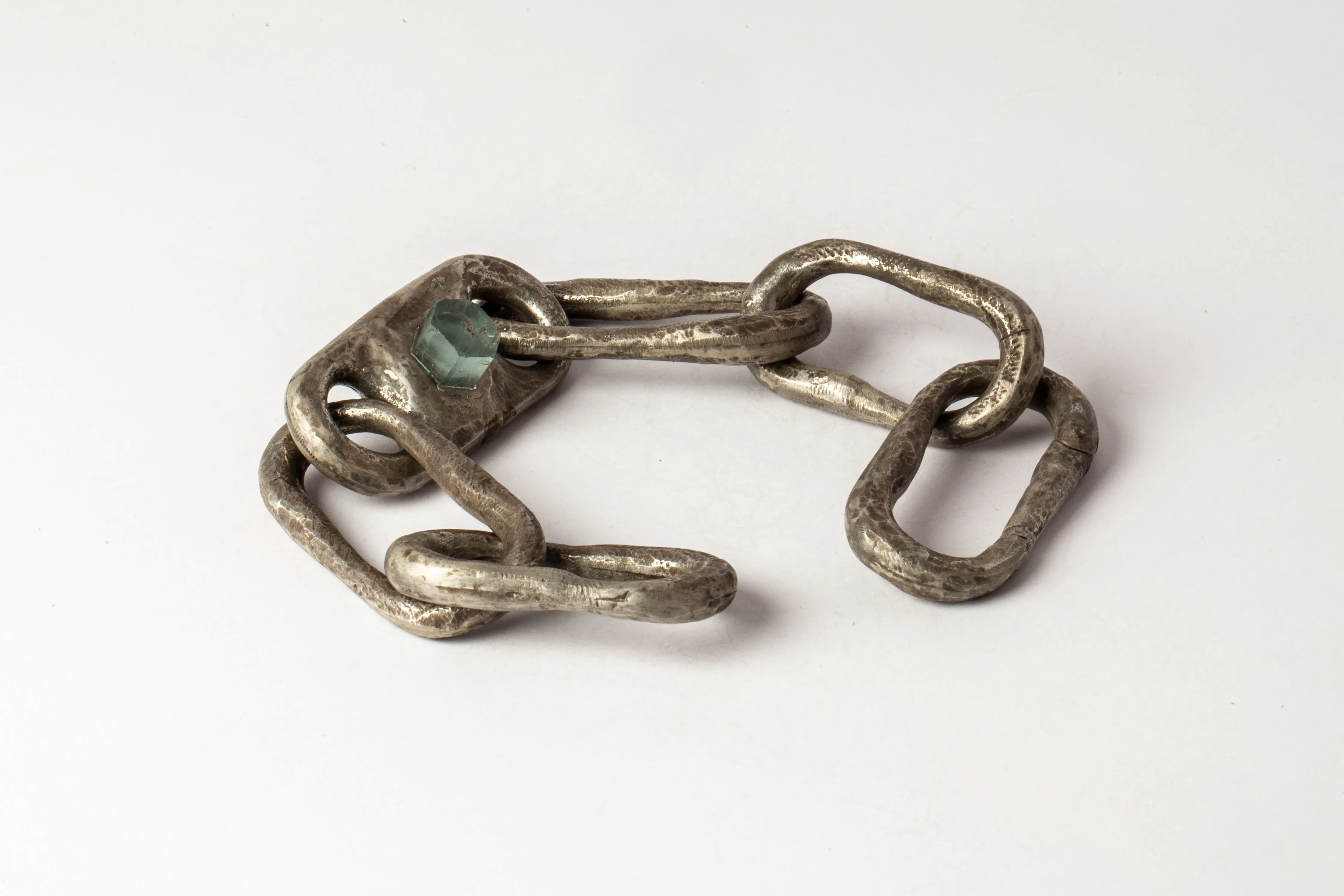 Roman Large Link Bracelet w/ Large Closed Link (Aquamarine, DA AQU)