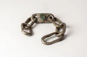 Roman Large Link Bracelet w/ Large Closed Link (Aquamarine, DA AQU)