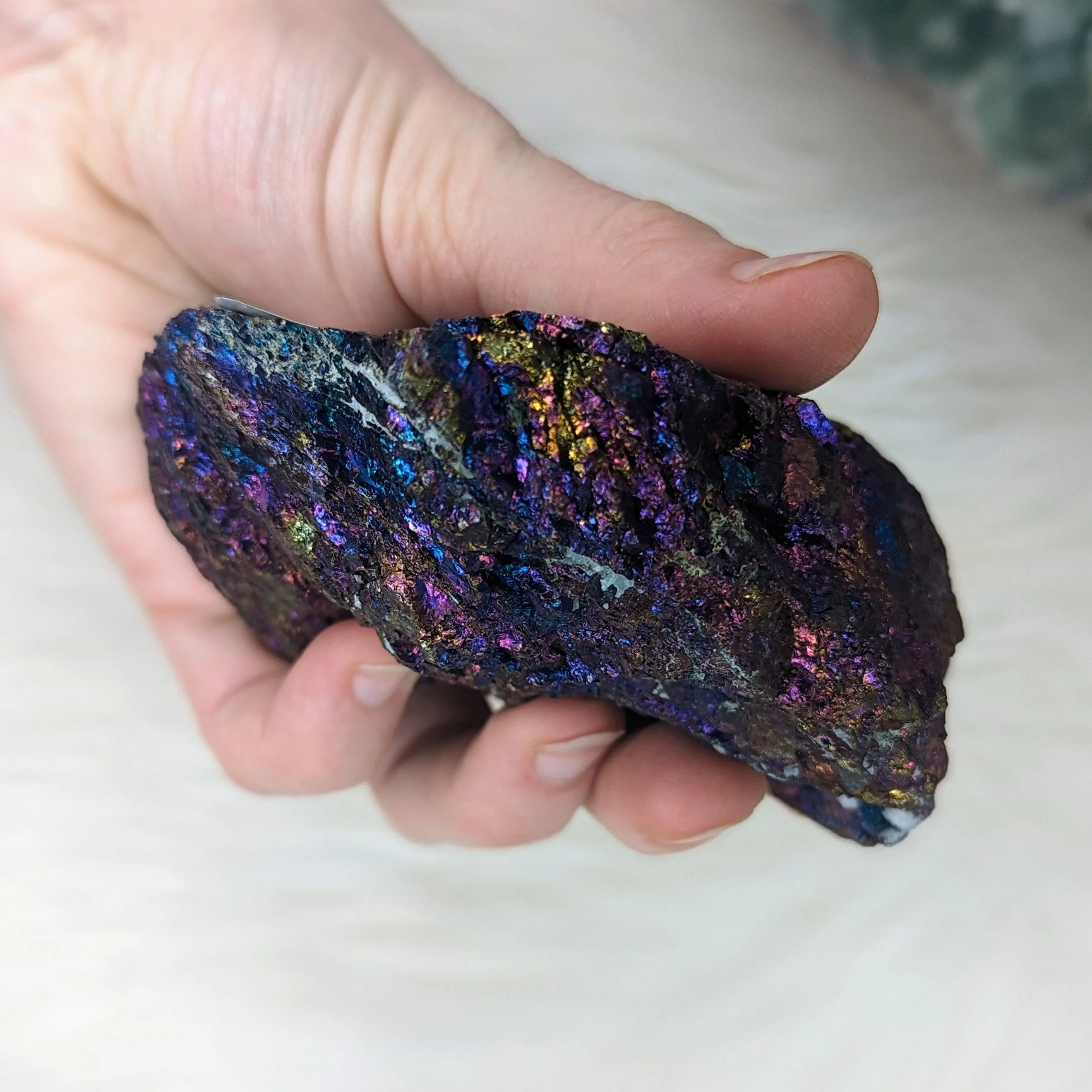 Stunning and Shimmering Large Natural Chalcopyrite Specimen from Mexico