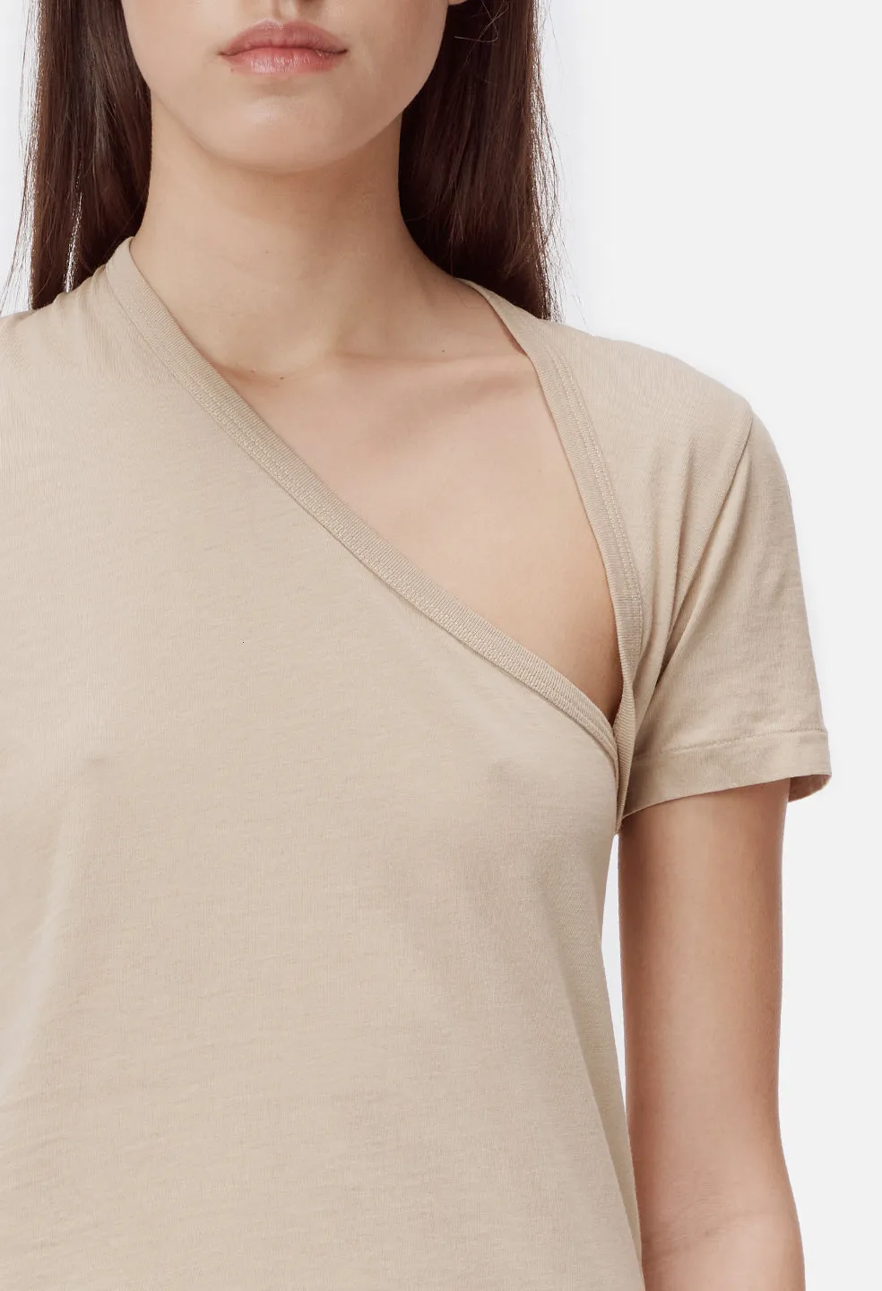 Supima Asymmetrical Tee / Linen