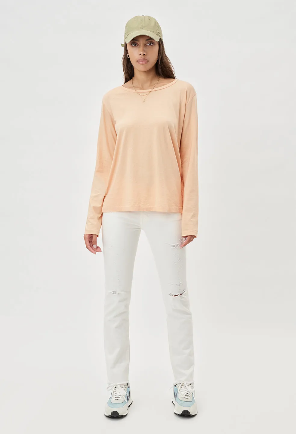 Supima LS Tee / Bleached Apricot