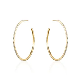 THIN CRYSTAL HOOPS