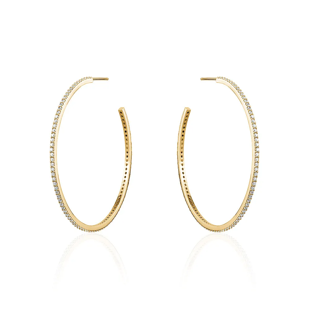 THIN CRYSTAL HOOPS