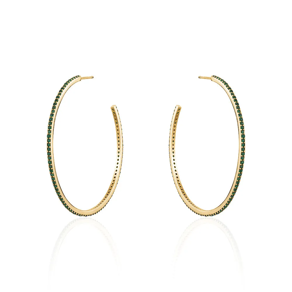 THIN CRYSTAL HOOPS