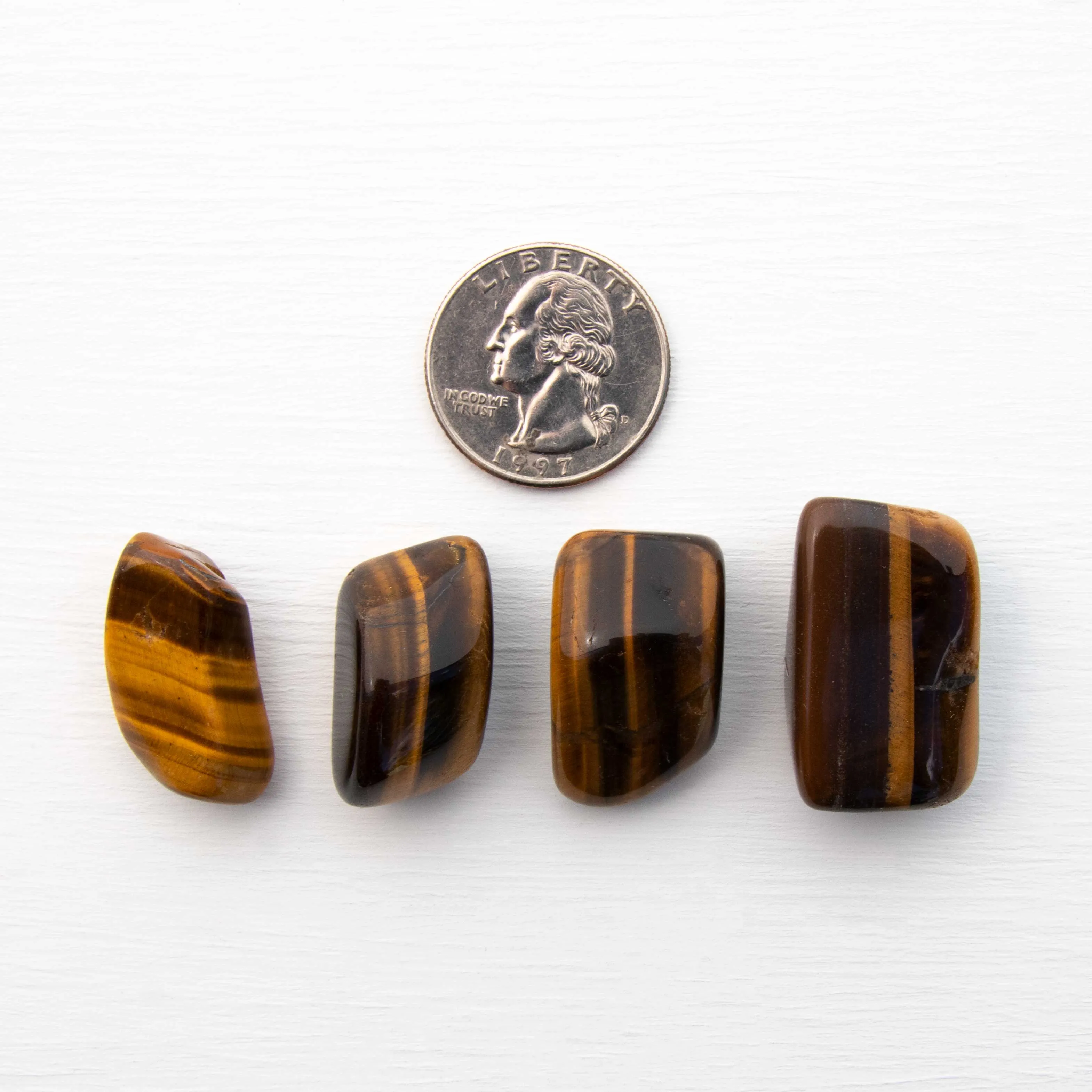 Tiger Eye - Gold, Tumbled