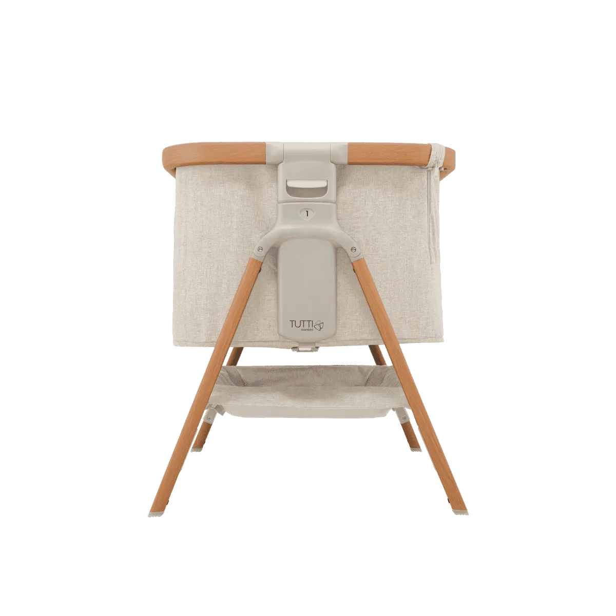 Tutti Bambini Cozee Bedside Crib - Scandinavian Walnut/Ecru