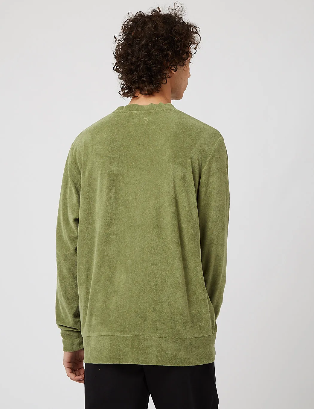 Universal Works Terry Fleece Sweatshirt (Loose) - Olive