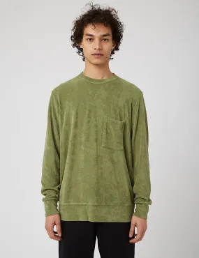 Universal Works Terry Fleece Sweatshirt (Loose) - Olive